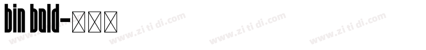 bin bold字体转换